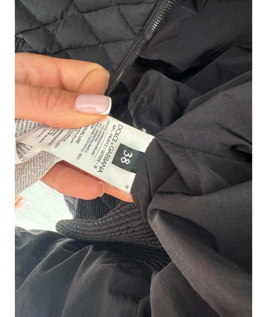 DOLCE&GABBANA Черная полиамидовая куртка, фото 4