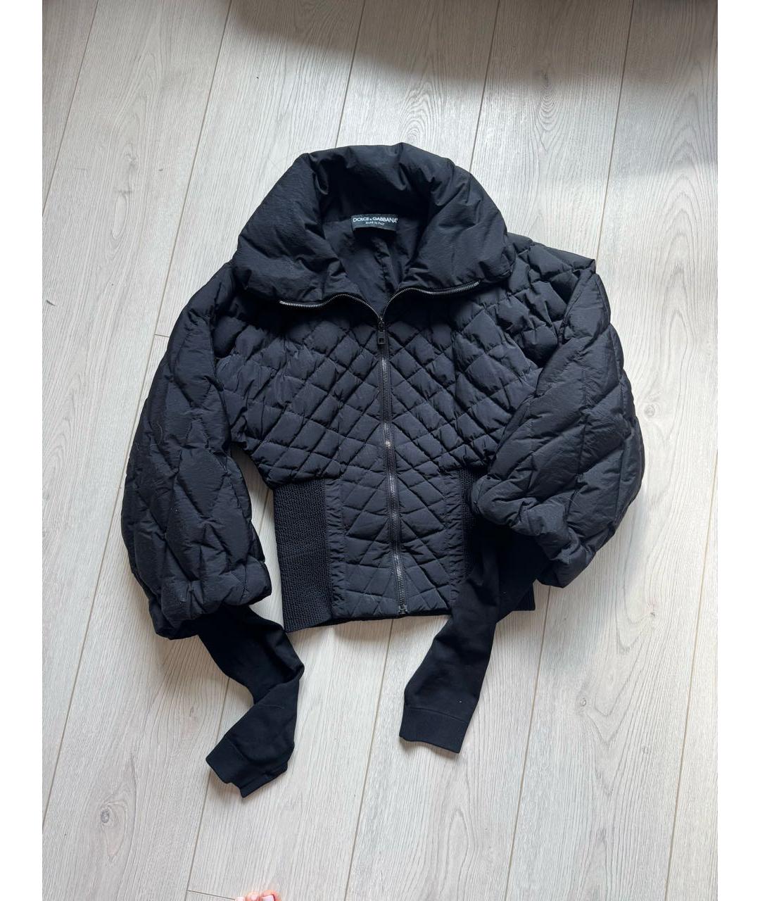 DOLCE&GABBANA Черная полиамидовая куртка, фото 2