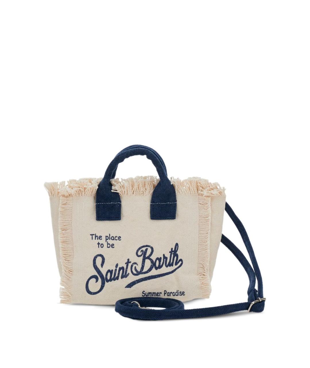 MC2 SAINT BARTH Белая хлопковая сумка тоут, фото 2