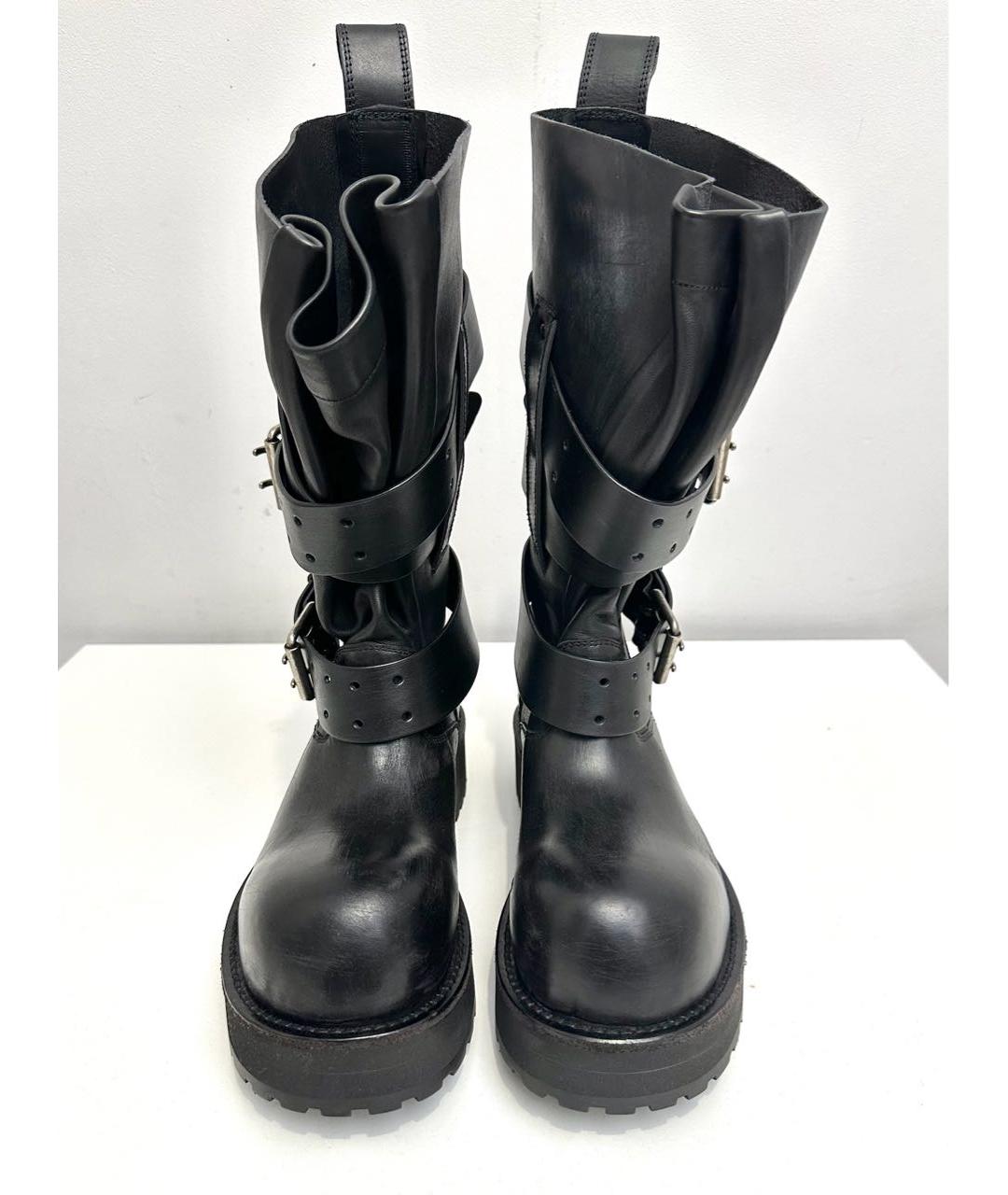 BALENCIAGA Черные кожаные высокие ботинки, фото 5