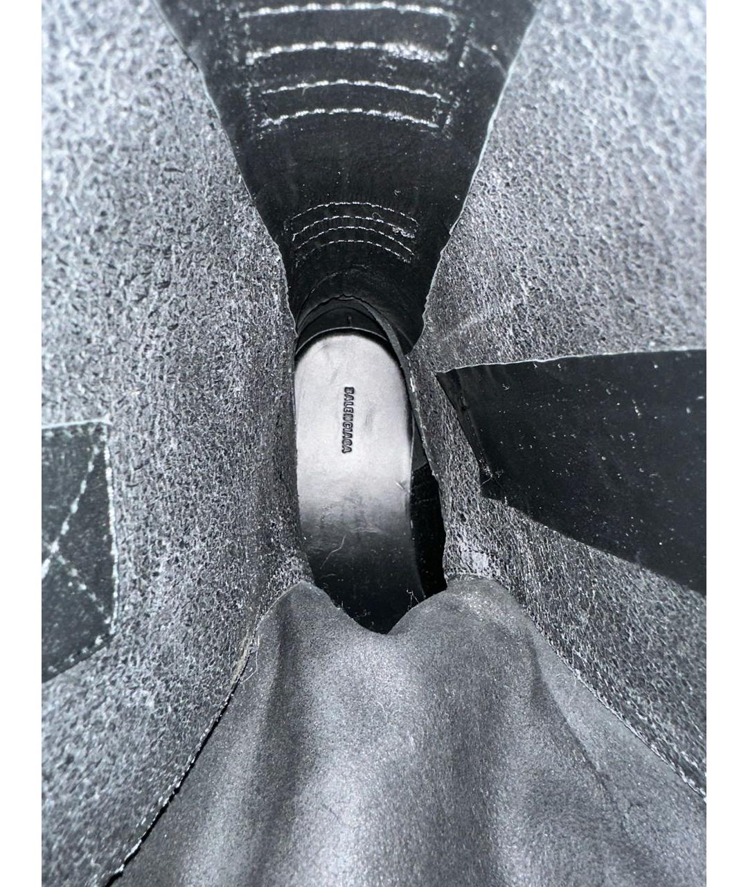 BALENCIAGA Черные кожаные высокие ботинки, фото 8