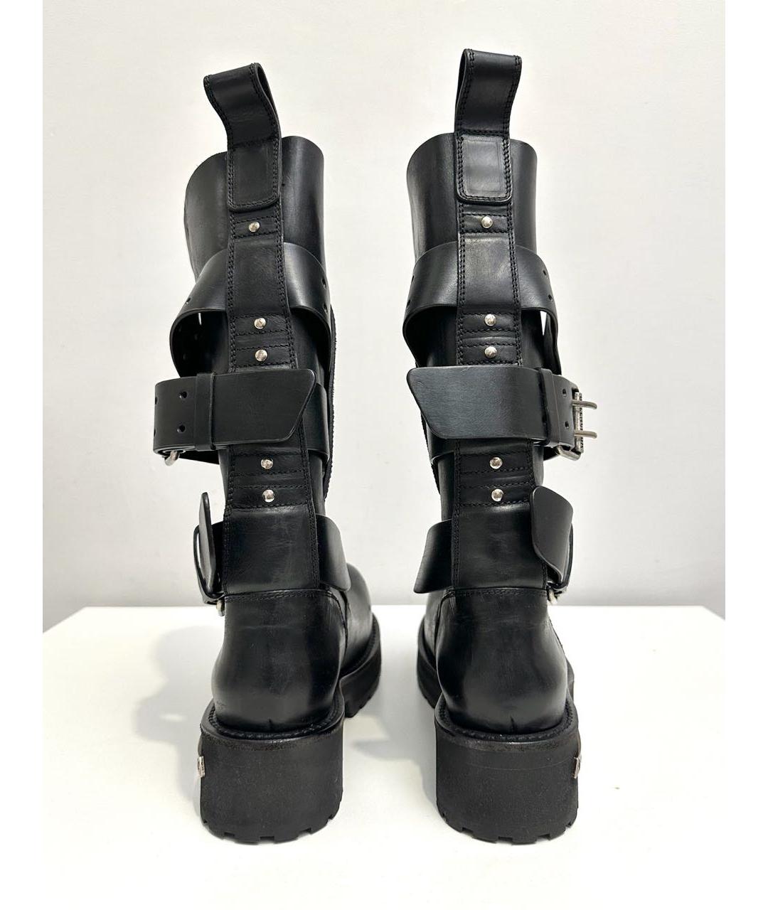 BALENCIAGA Черные кожаные высокие ботинки, фото 6