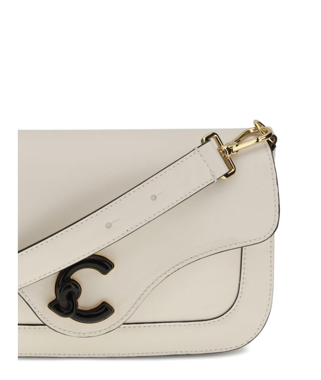 COCCINELLE Белая кожаная сумка через плечо, фото 2