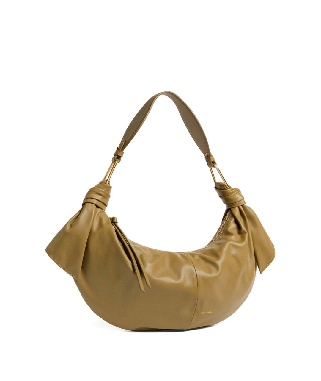 COCCINELLE Зеленая кожаная сумка через плечо, фото 3