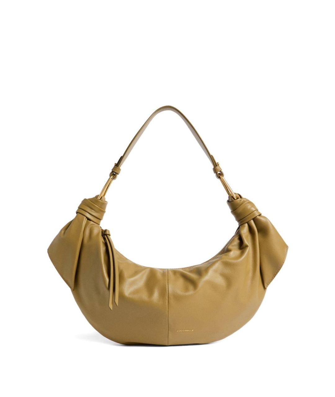 COCCINELLE Зеленая кожаная сумка через плечо, фото 1