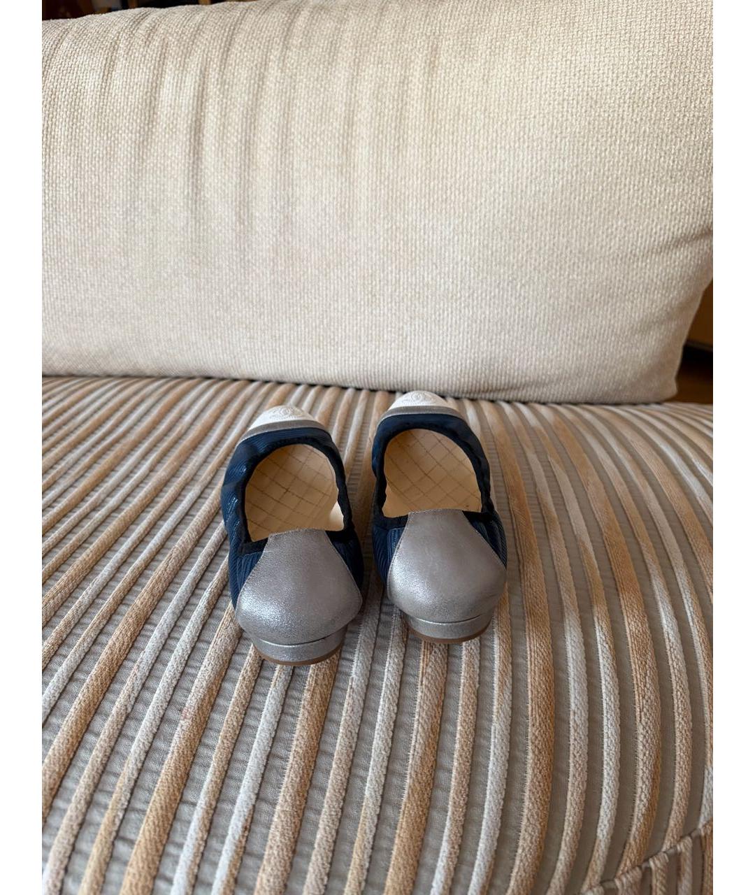 CHANEL Темно-синие балетки, фото 5