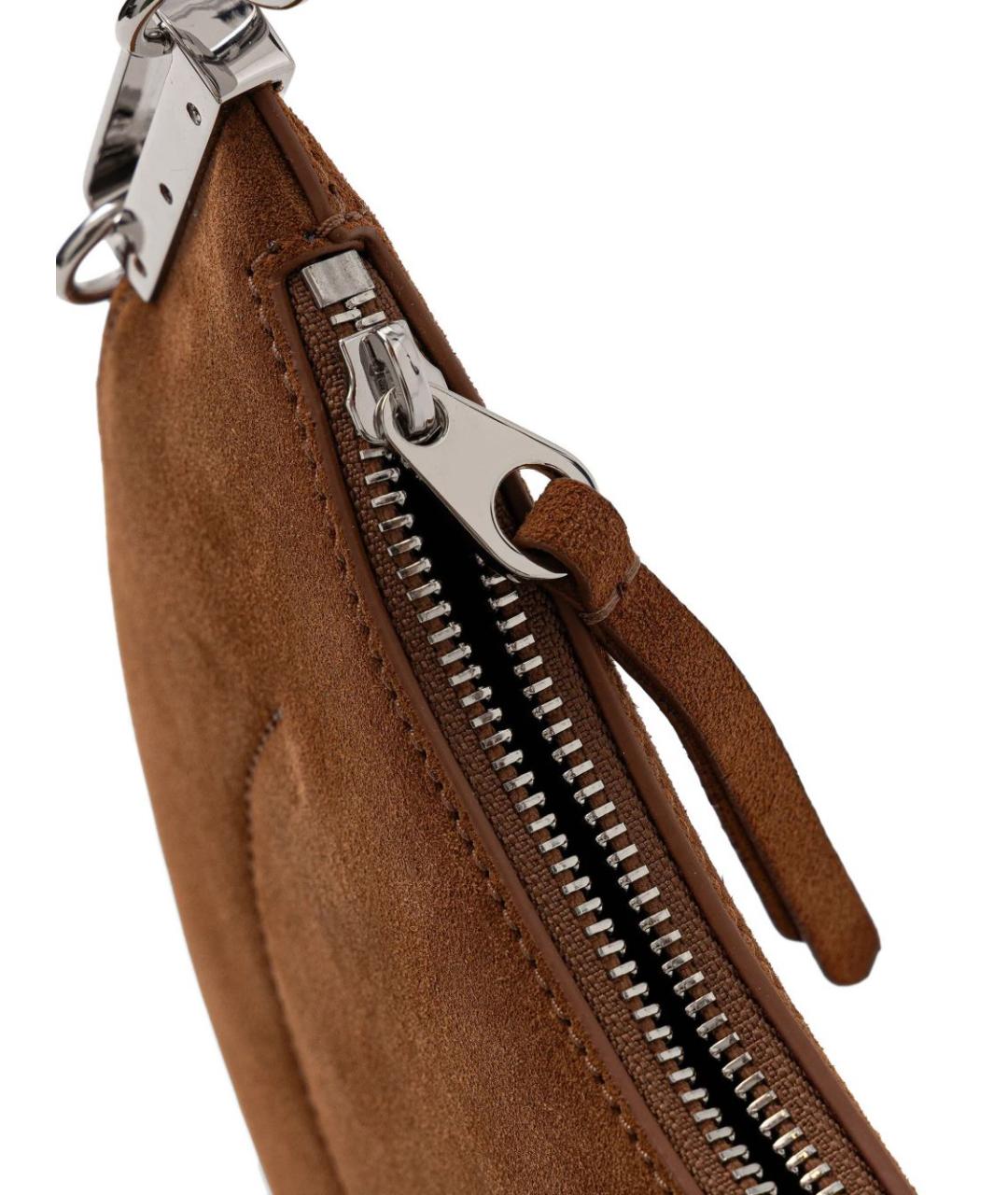 COCCINELLE Коричневая замшевая сумка через плечо, фото 4