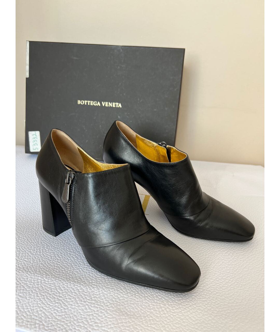 BOTTEGA VENETA Черные кожаные ботильоны, фото 8