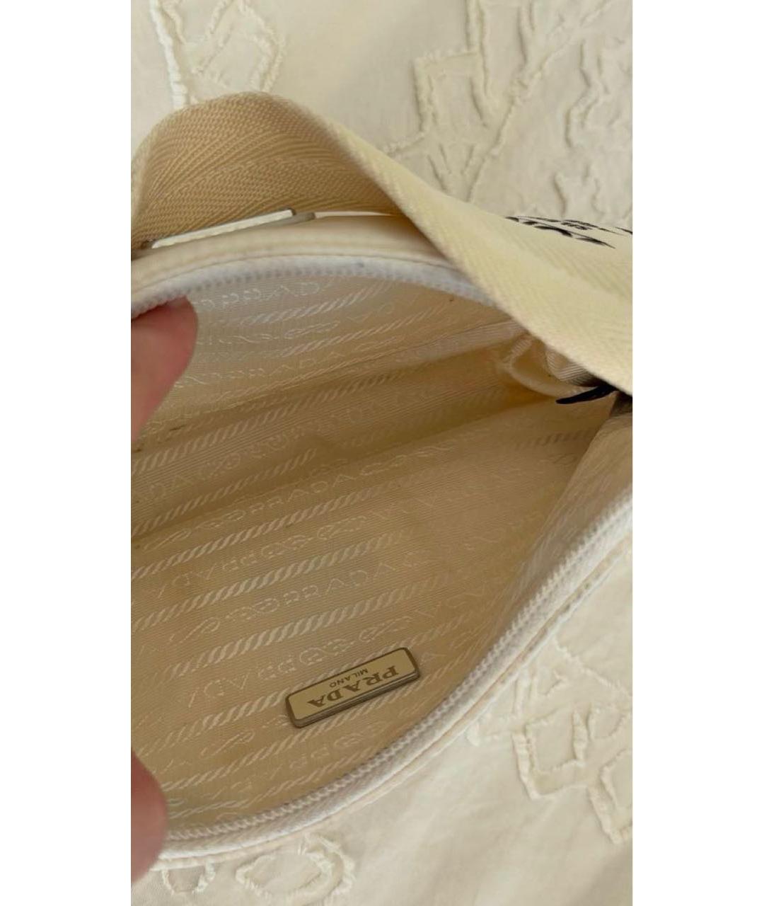 PRADA Белая сумка с короткими ручками, фото 5