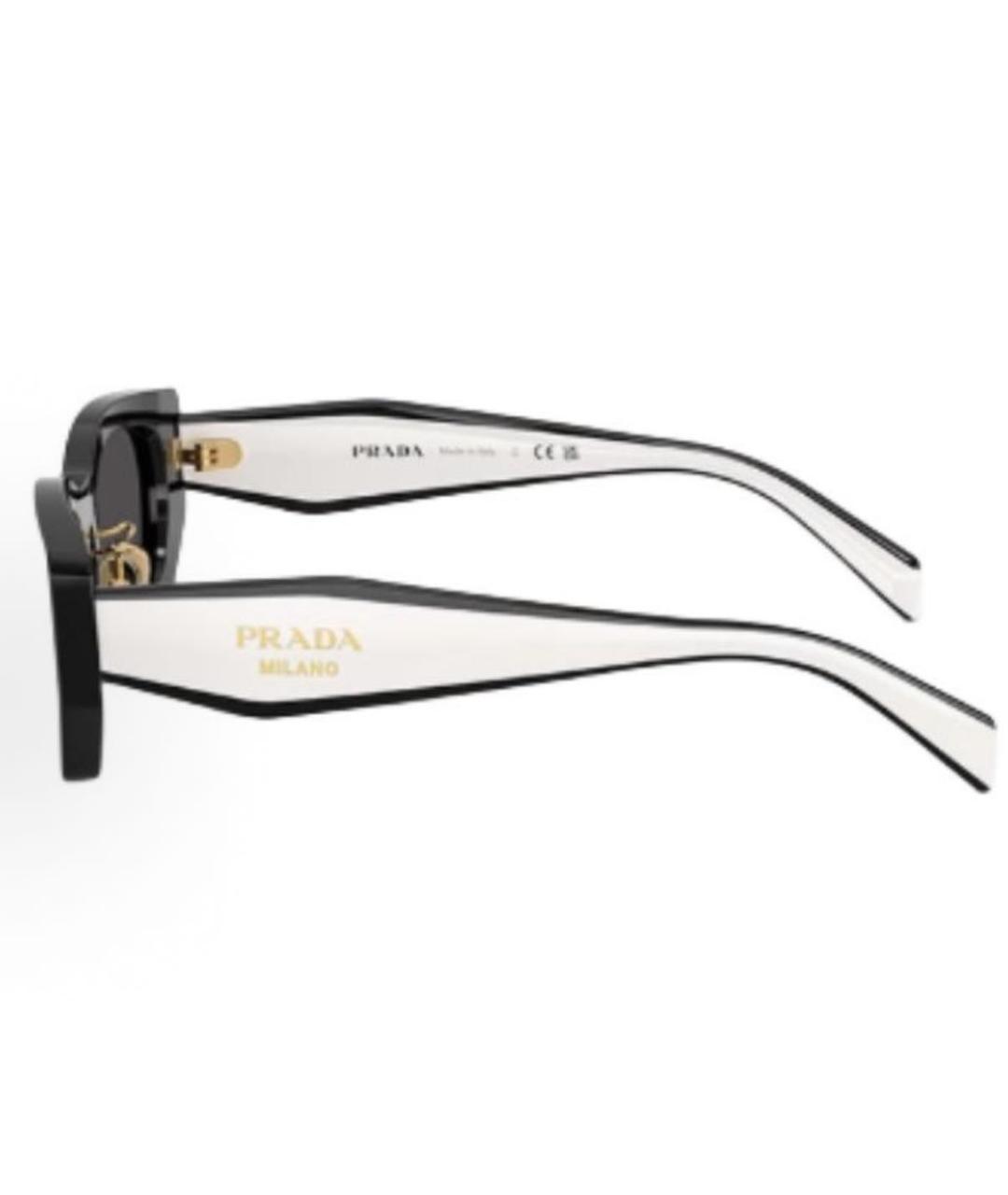 PRADA Черные пластиковые солнцезащитные очки, фото 3