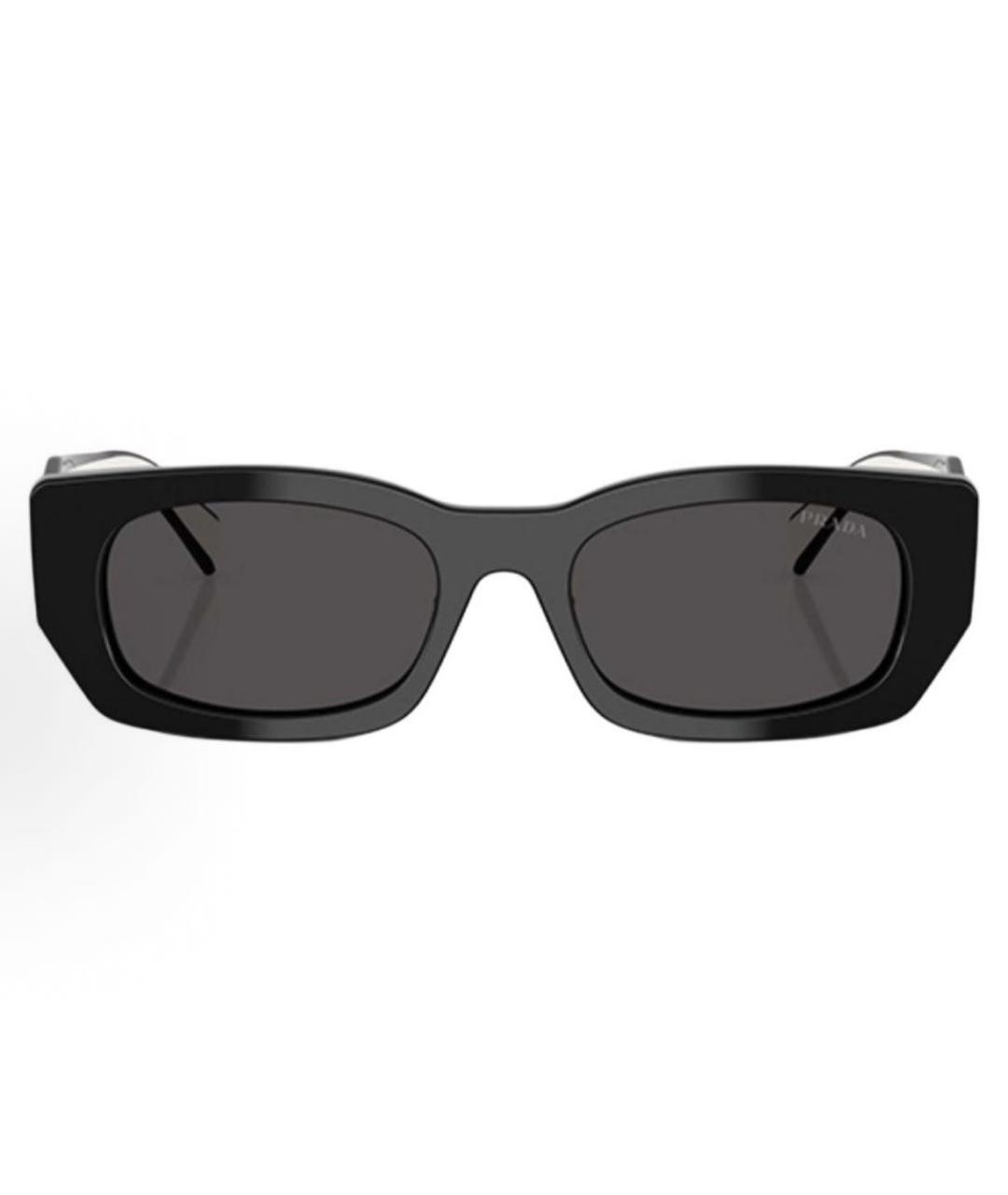 PRADA Черные пластиковые солнцезащитные очки, фото 2