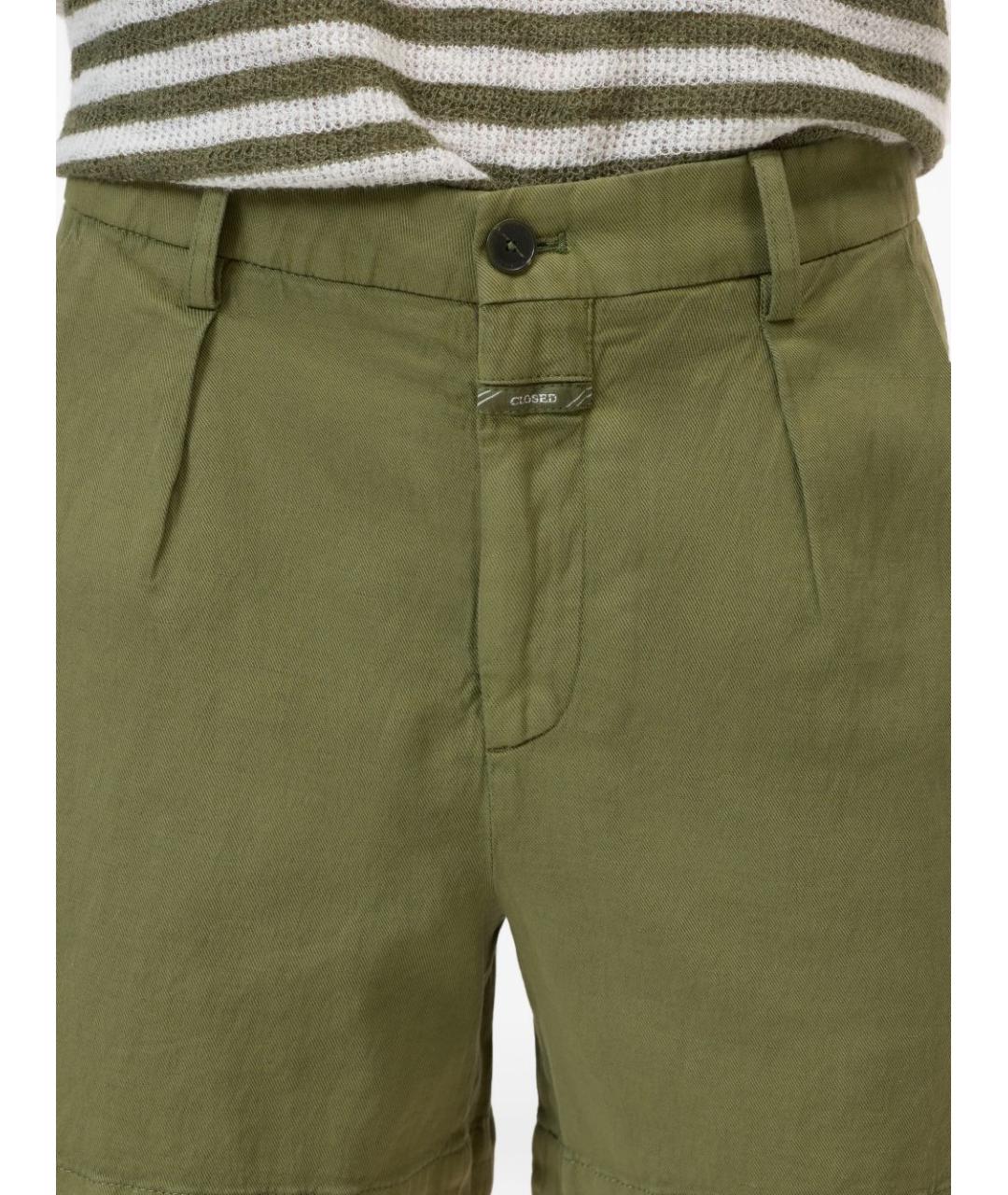 CLOSED Зеленые хлопковые шорты, фото 3