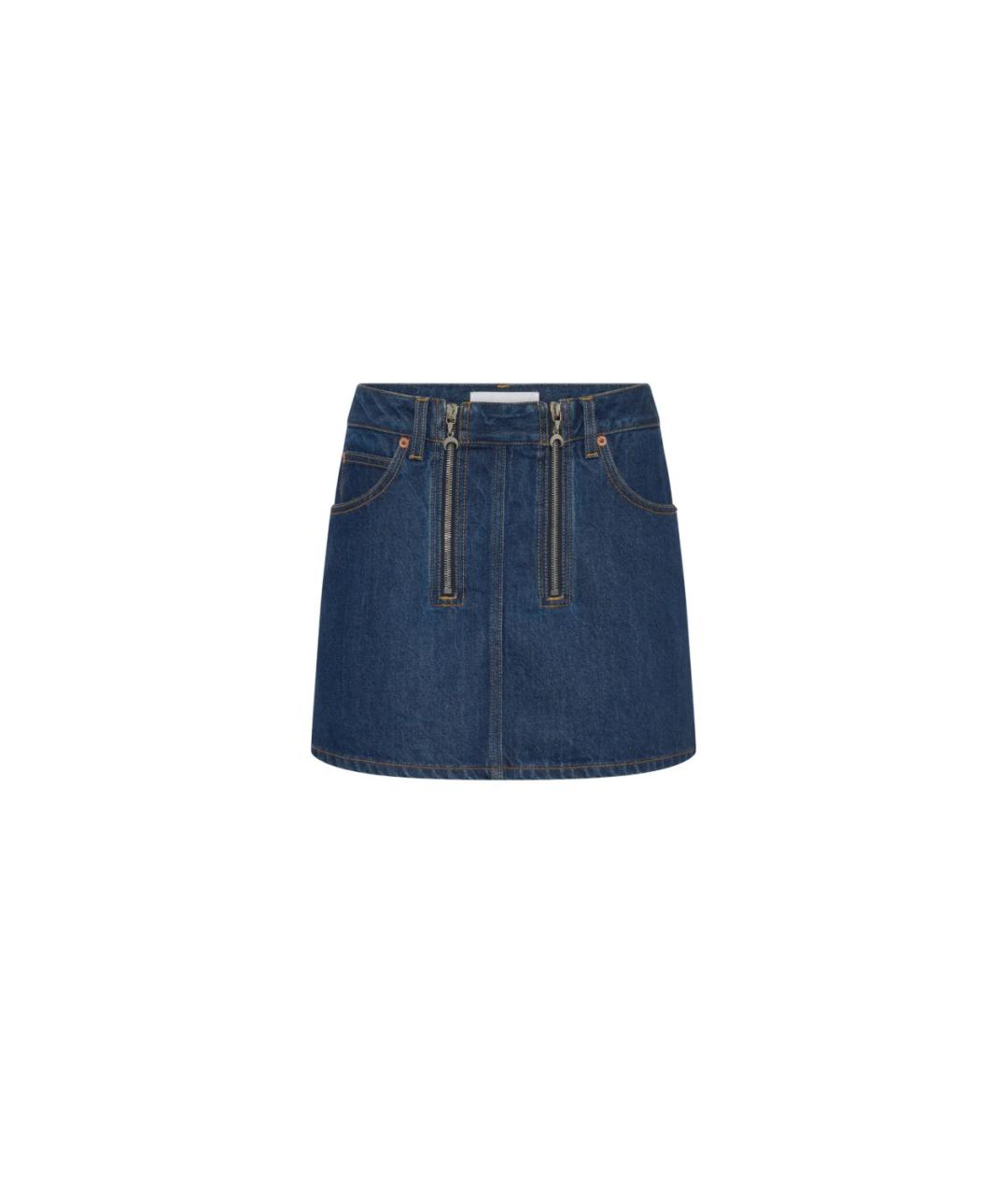 MARINE SERRE Синяя юбка мини, фото 2