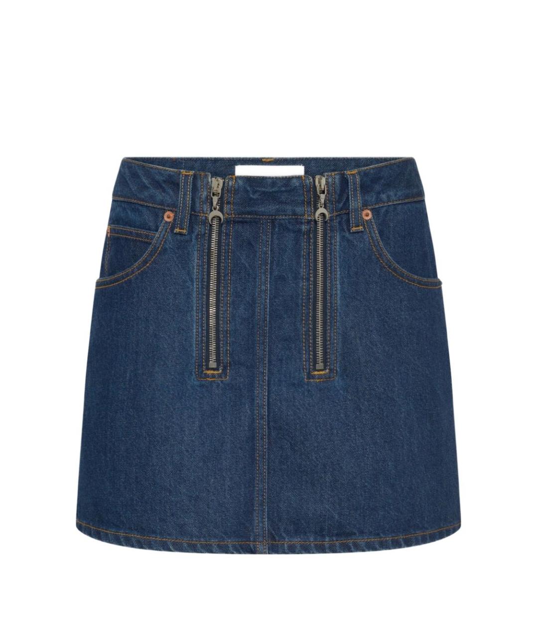 MARINE SERRE Синяя юбка мини, фото 1
