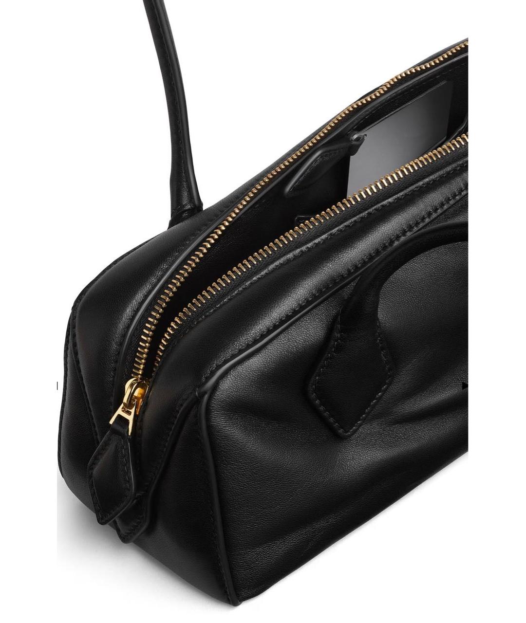 ALAIA Черная кожаная сумка через плечо, фото 3