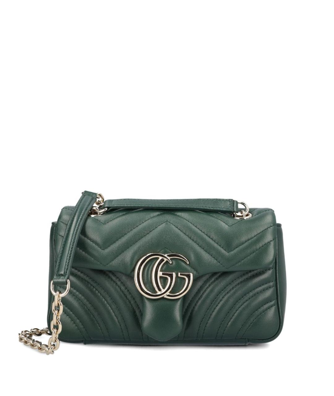 GUCCI Зеленая кожаная сумка через плечо, фото 1