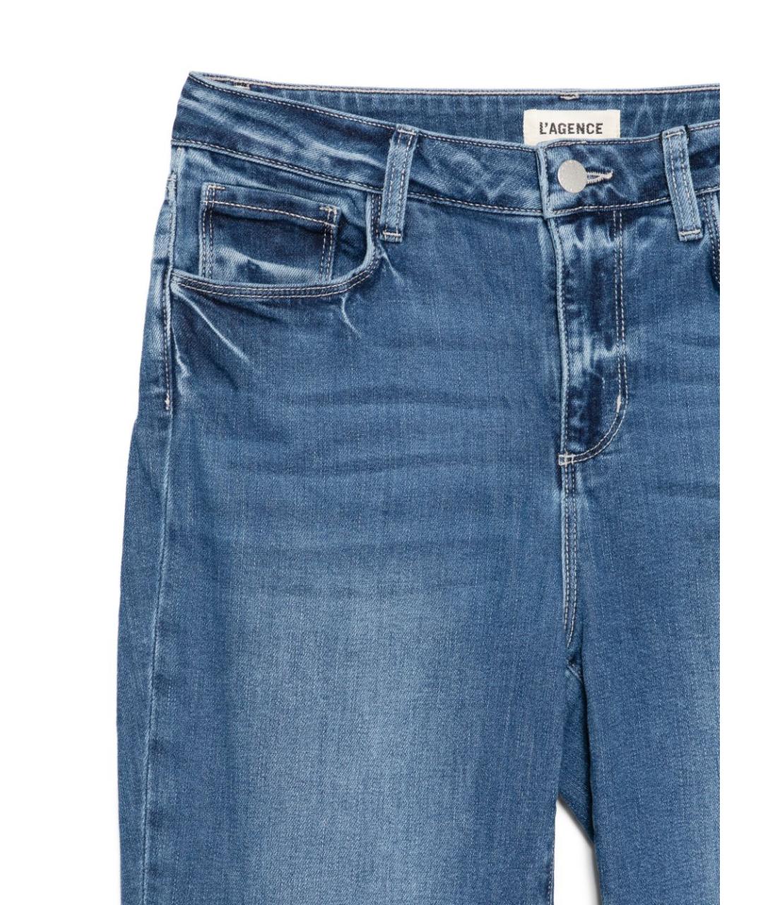 L'AGENCE Синие прямые джинсы, фото 3
