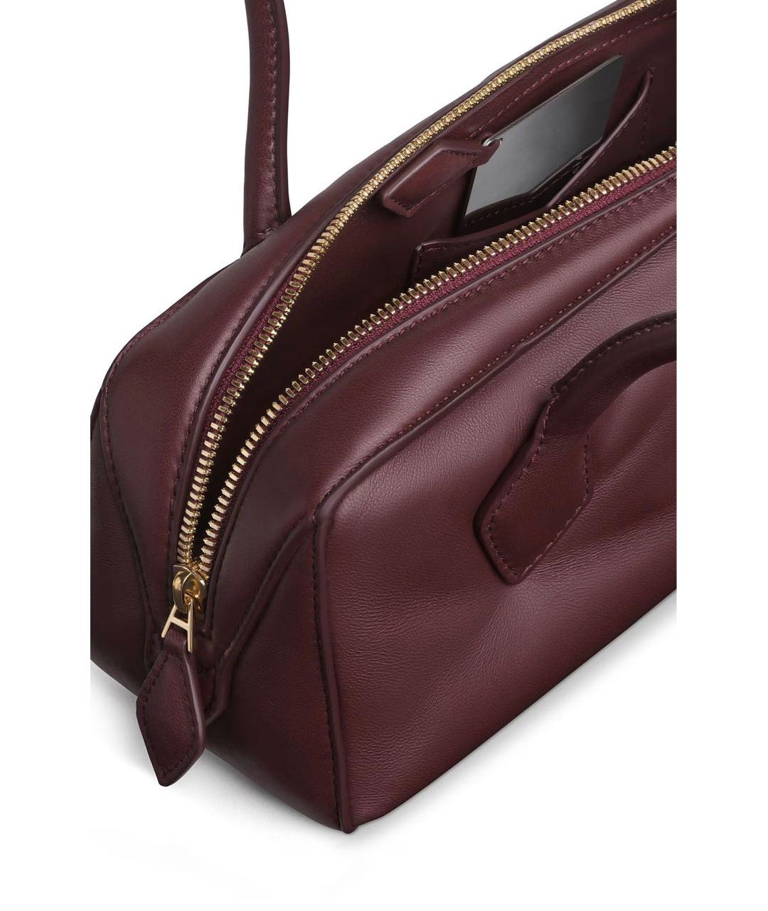 ALAIA Бордовая кожаная сумка через плечо, фото 3