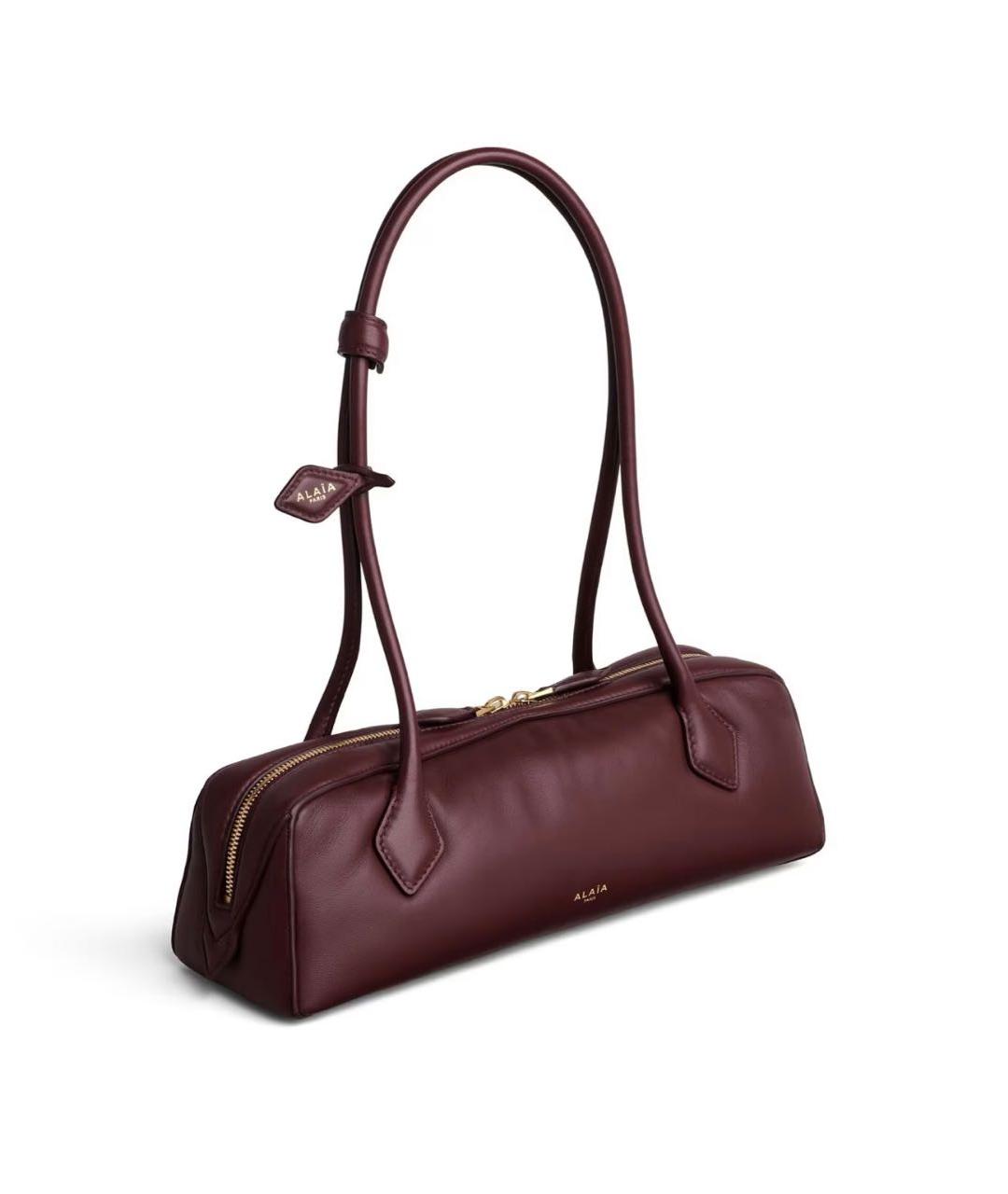 ALAIA Бордовая кожаная сумка через плечо, фото 2