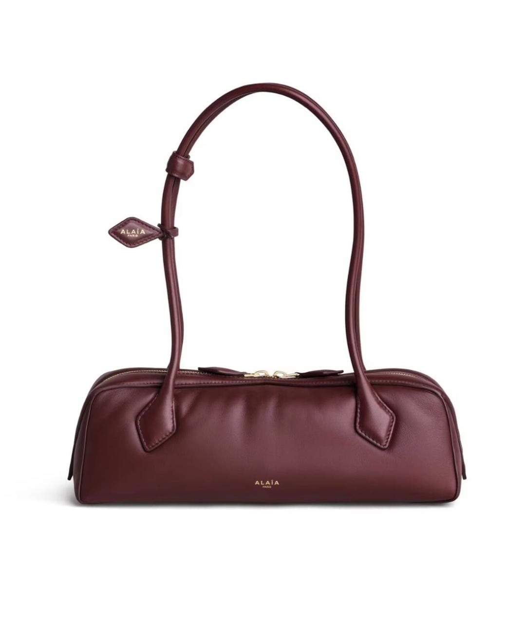 ALAIA Бордовая кожаная сумка через плечо, фото 1