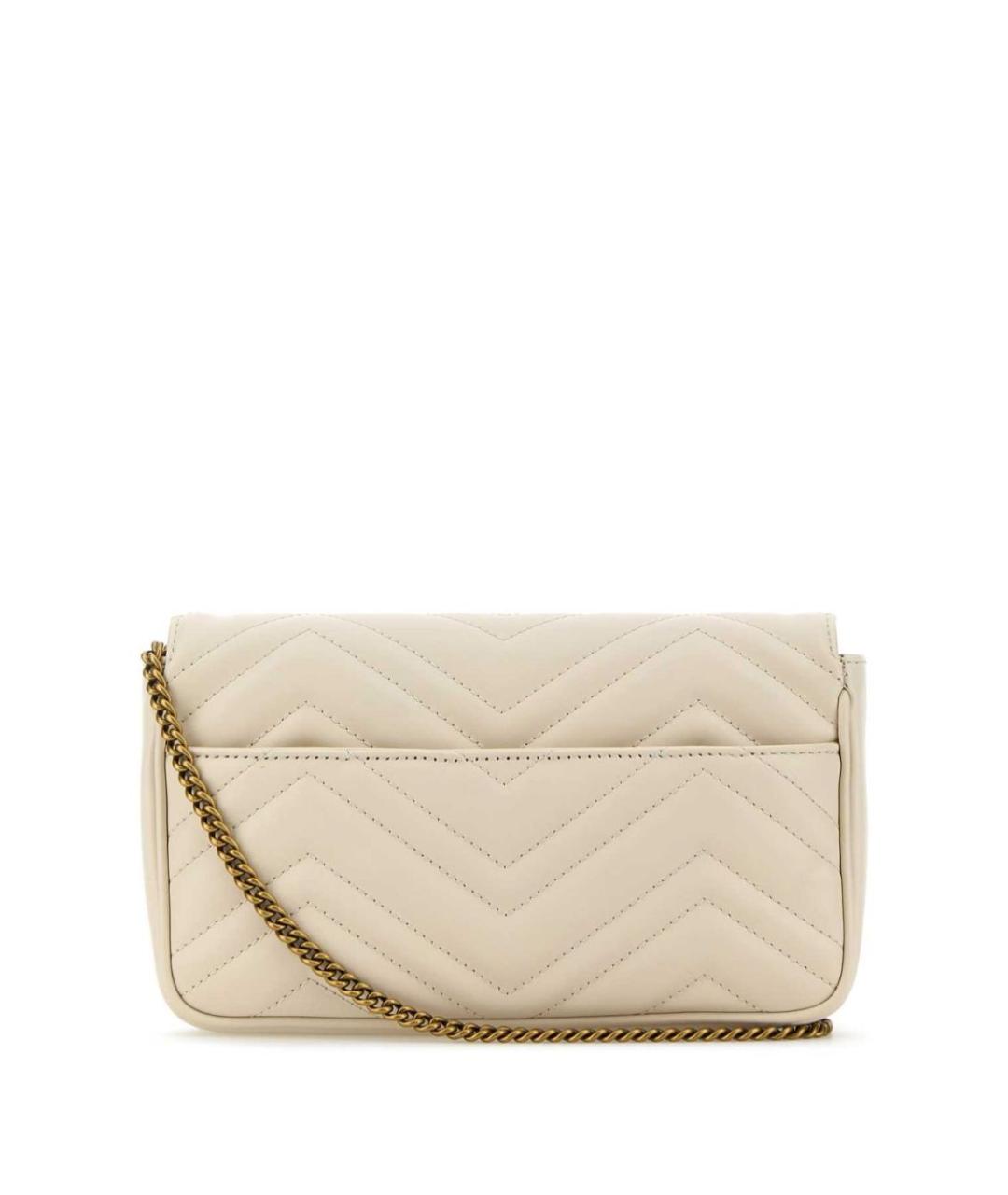 GUCCI Белая кожаная сумка через плечо, фото 2