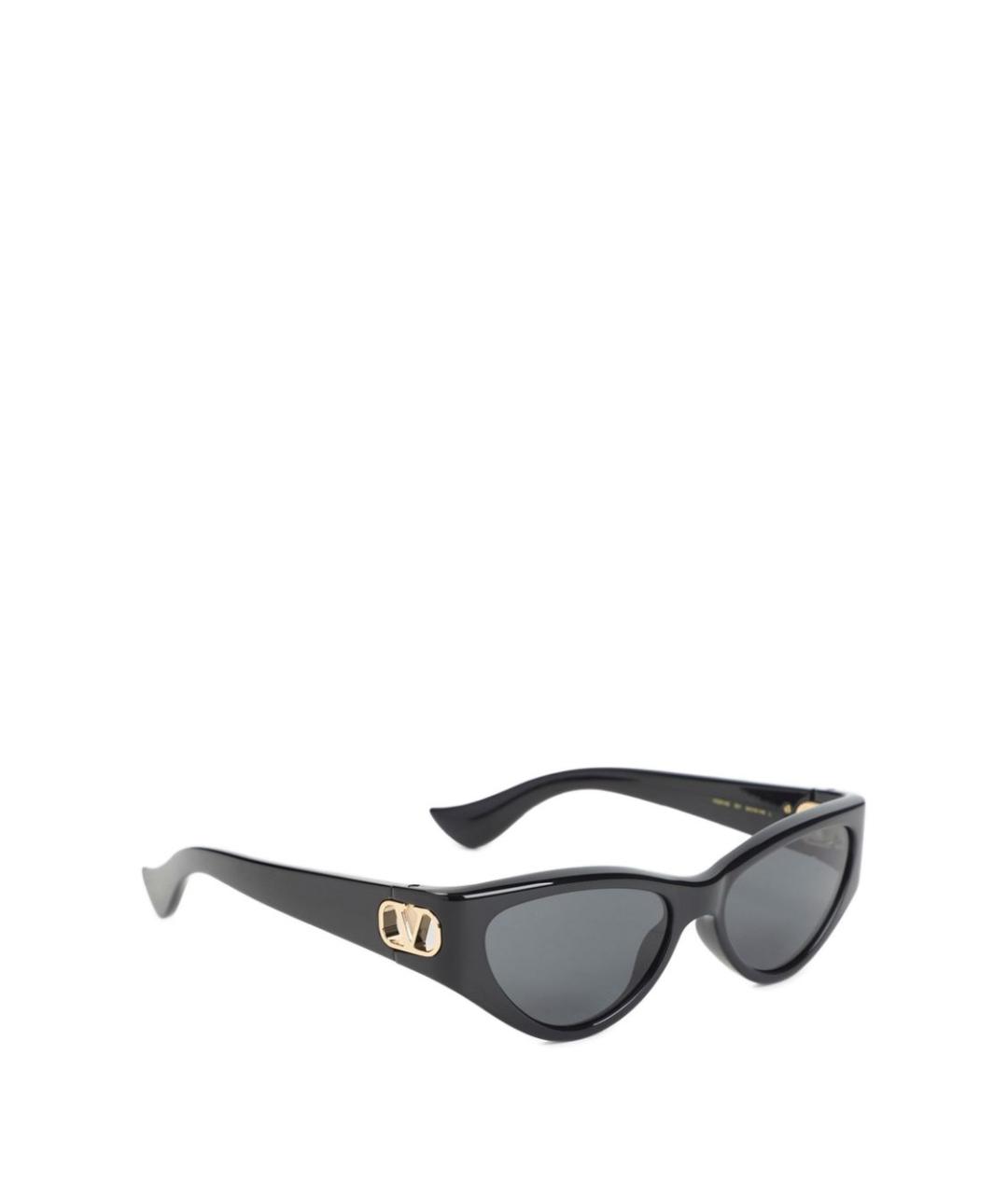 VALENTINO Черные пластиковые солнцезащитные очки, фото 1