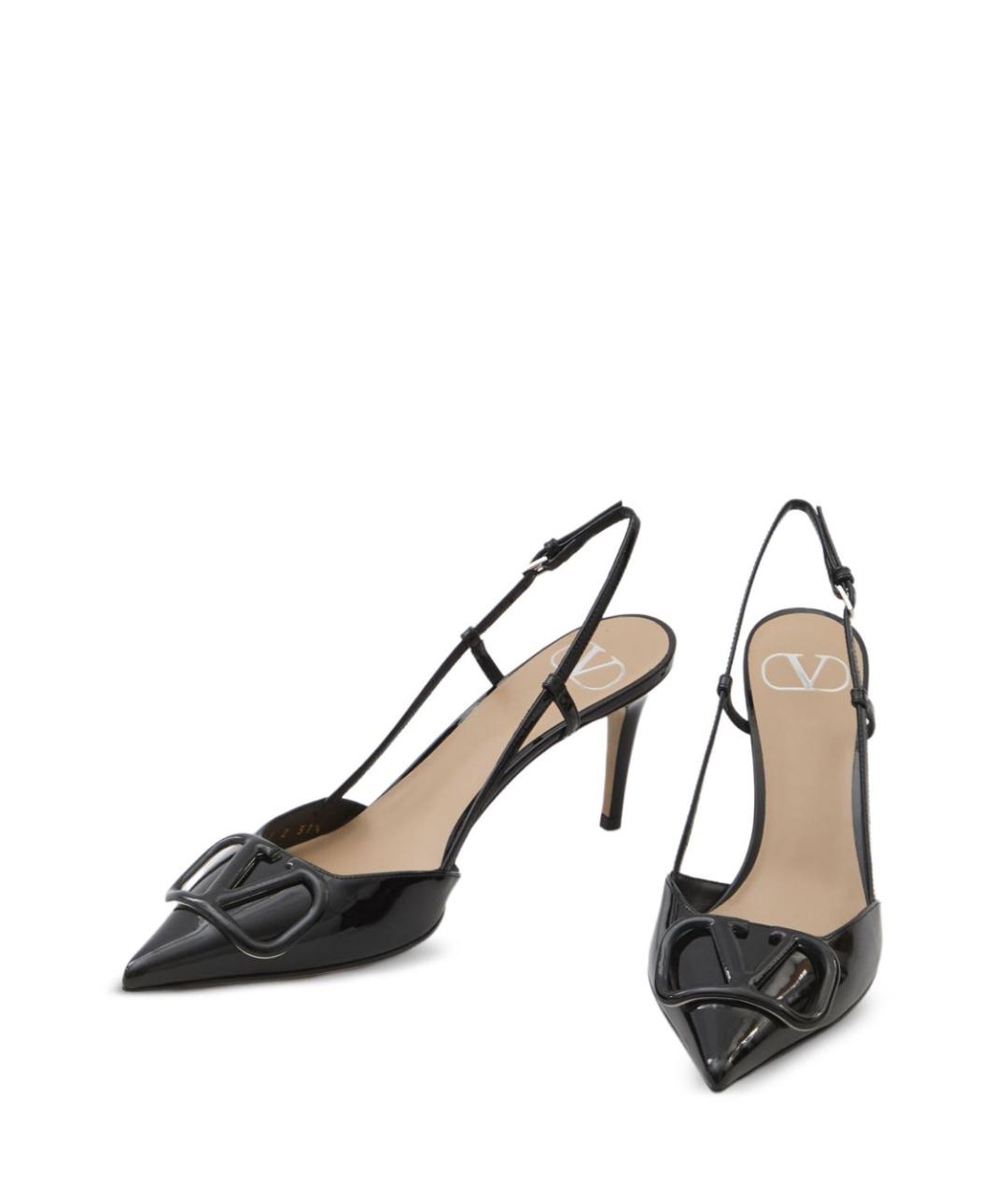 VALENTINO Черные кожаные туфли, фото 5