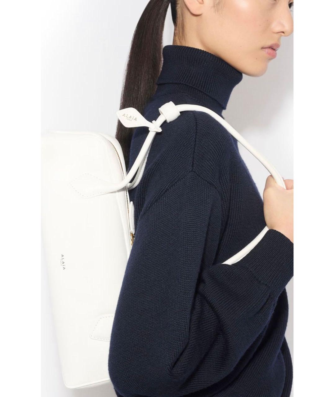 ALAIA Белая кожаная сумка через плечо, фото 4