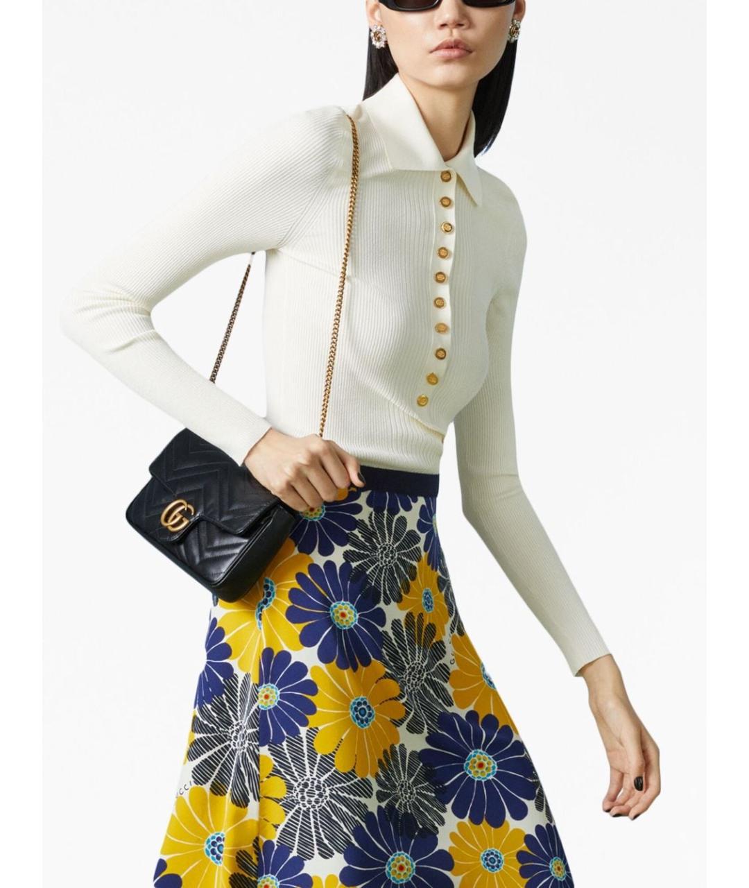 GUCCI Черная кожаная сумка через плечо, фото 4