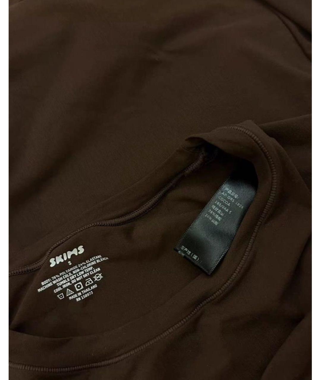 SKIMS Коричневое повседневное платье, фото 3