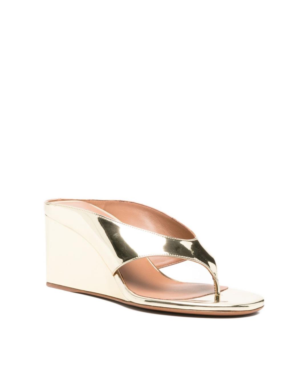 ALAIA Золотые мюли из искусственной кожи, фото 3