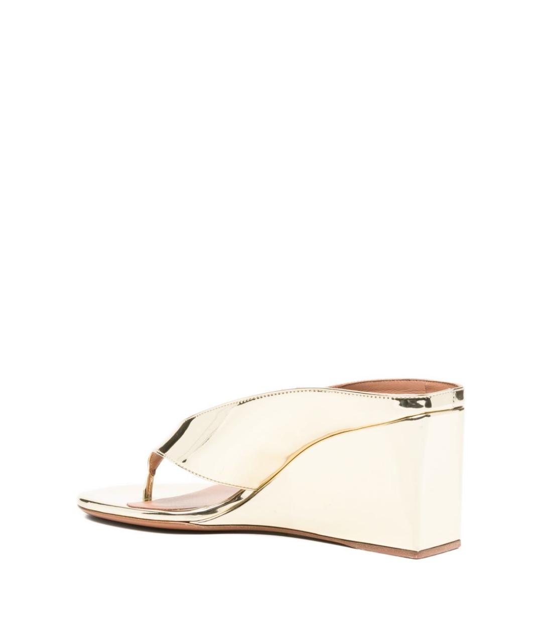 ALAIA Золотые мюли из искусственной кожи, фото 4