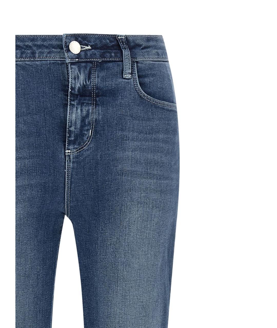 L'AGENCE Синие хлопко-полиэстеровые джинсы клеш, фото 4