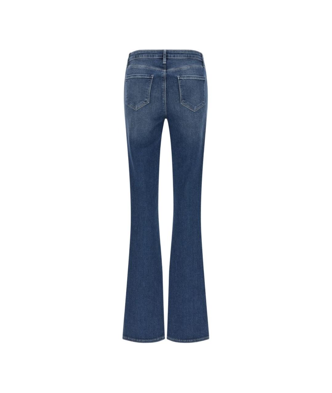 L'AGENCE Синие хлопко-полиэстеровые джинсы клеш, фото 2