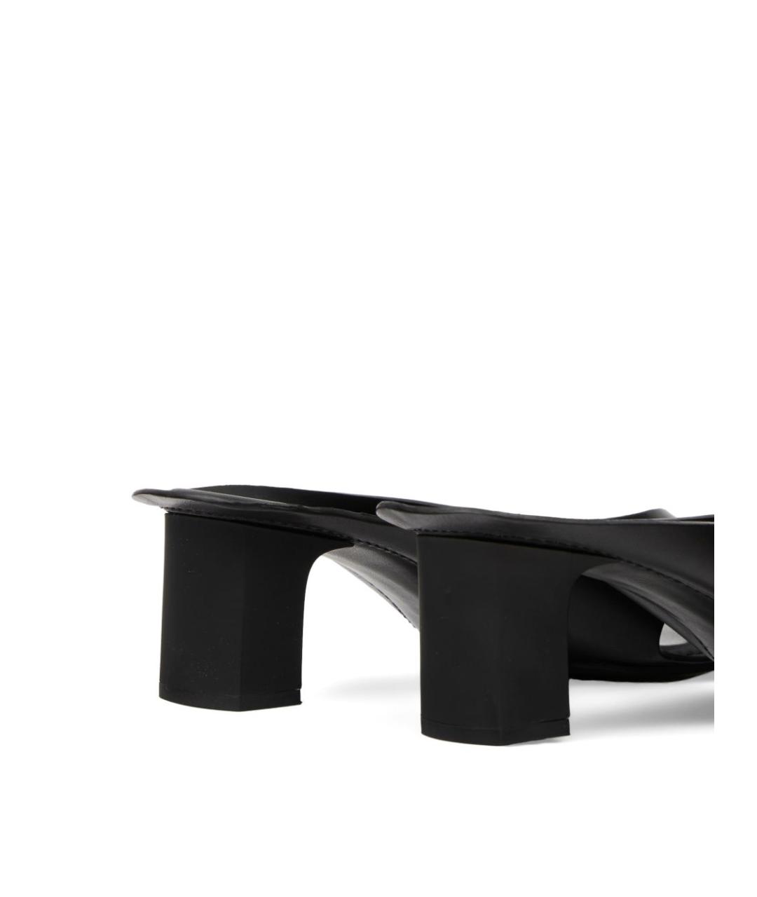 MM6 MAISON MARGIELA Черные кожаные мюли, фото 4