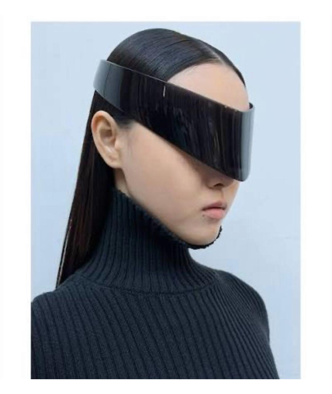 BALENCIAGA Черные пластиковые солнцезащитные очки, фото 2