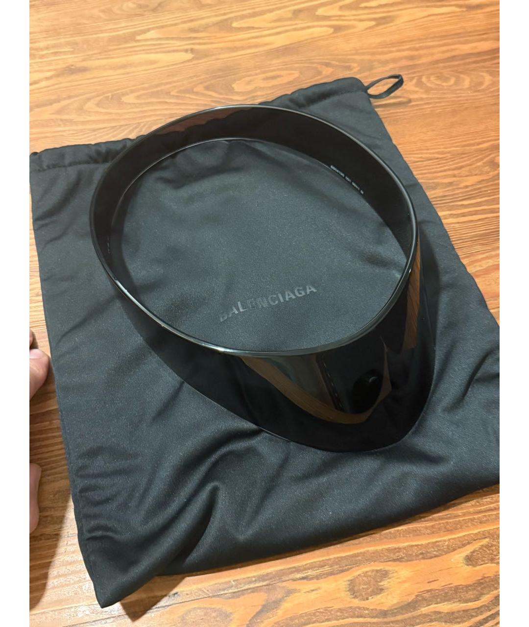 BALENCIAGA Черные пластиковые солнцезащитные очки, фото 6