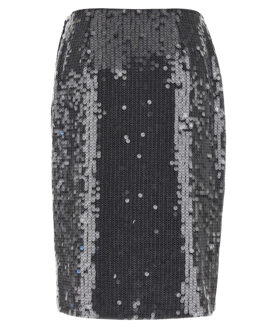 ROTATE Серая полиэстеровая юбка миди, фото 2