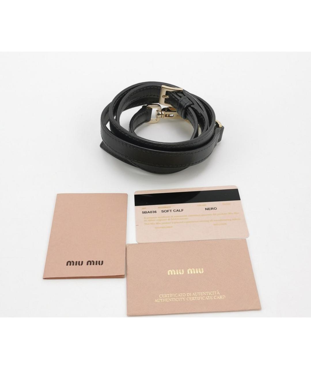 MIU MIU Черная кожаная сумка через плечо, фото 3