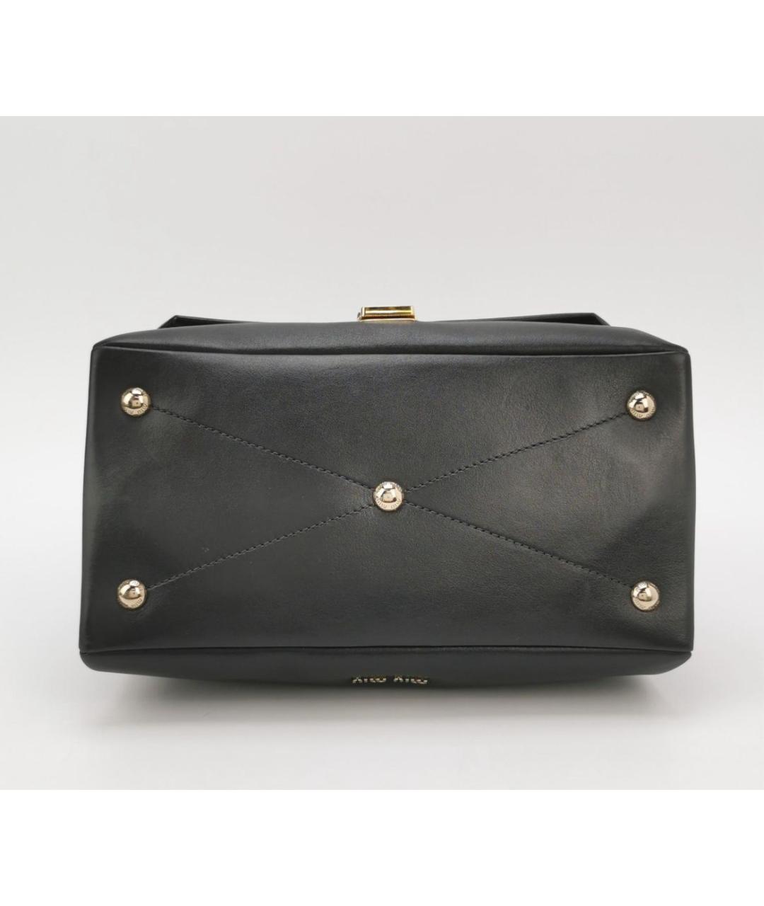 MIU MIU Черная кожаная сумка через плечо, фото 5