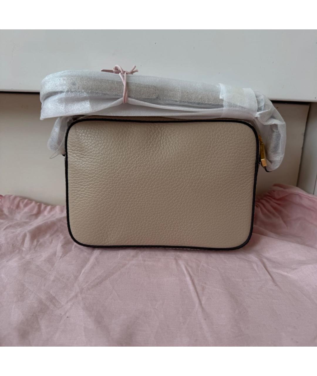 COCCINELLE Бежевая кожаная сумка через плечо, фото 8