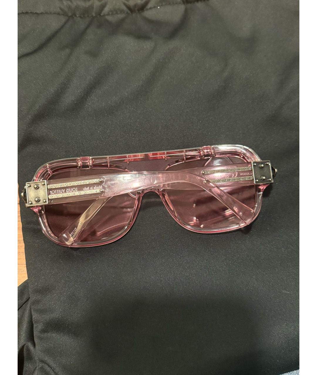 LOUIS VUITTON Розовые пластиковые солнцезащитные очки, фото 4