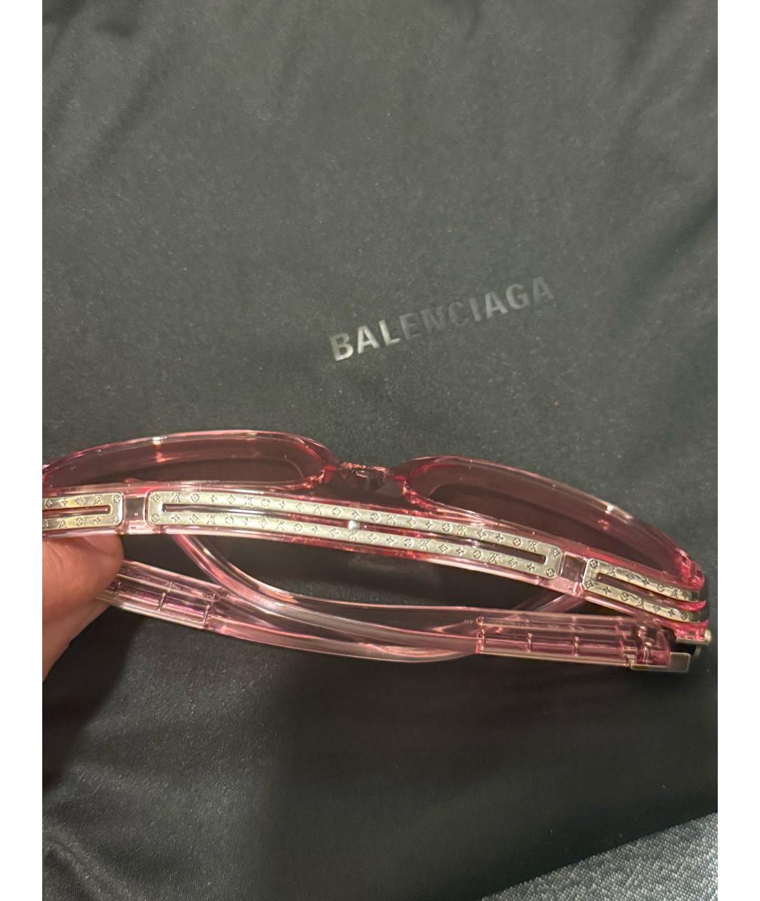 LOUIS VUITTON Розовые пластиковые солнцезащитные очки, фото 5