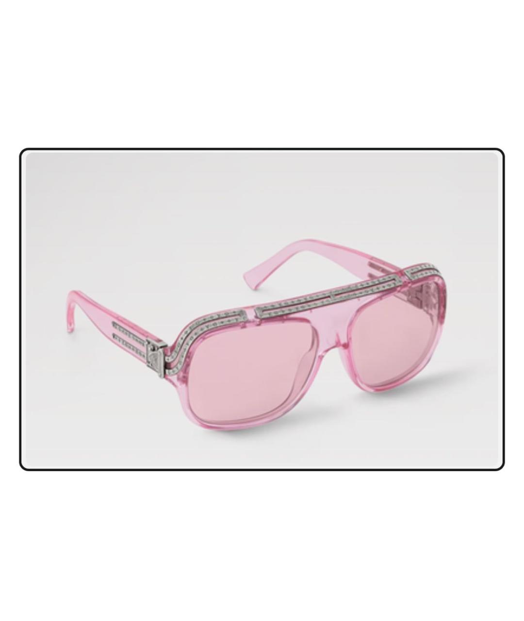 LOUIS VUITTON Розовые пластиковые солнцезащитные очки, фото 6