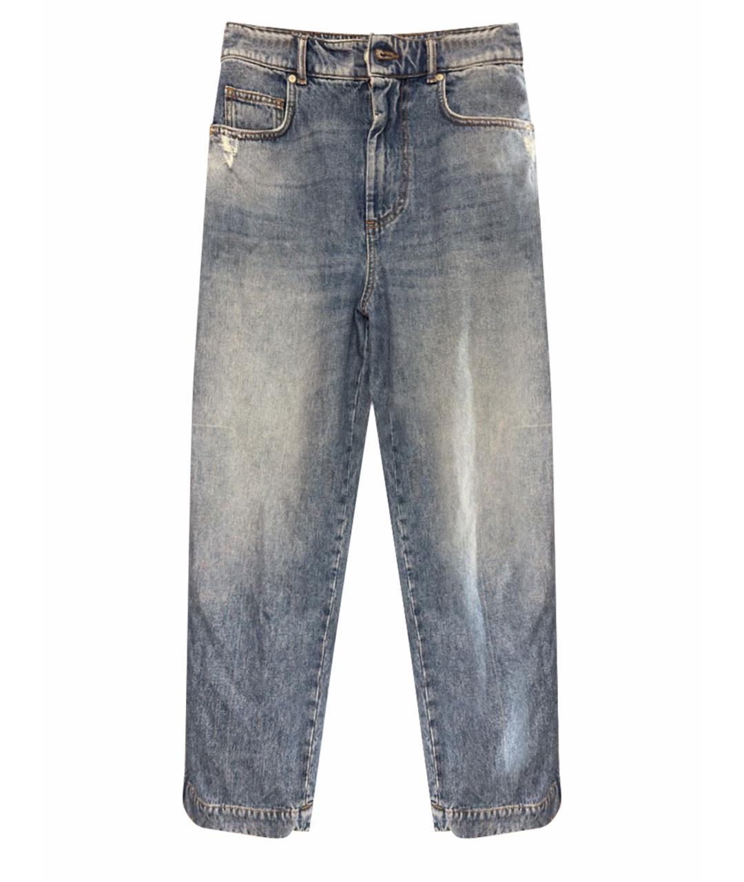 SPORTMAX Голубые хлопковые прямые джинсы, фото 1