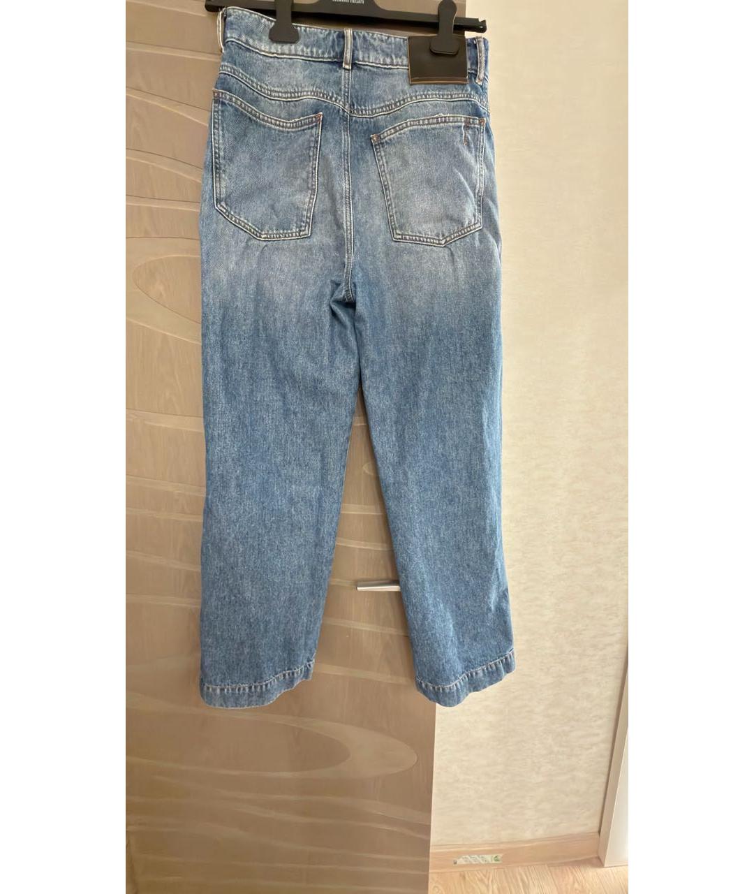 SPORTMAX Голубые хлопковые прямые джинсы, фото 2