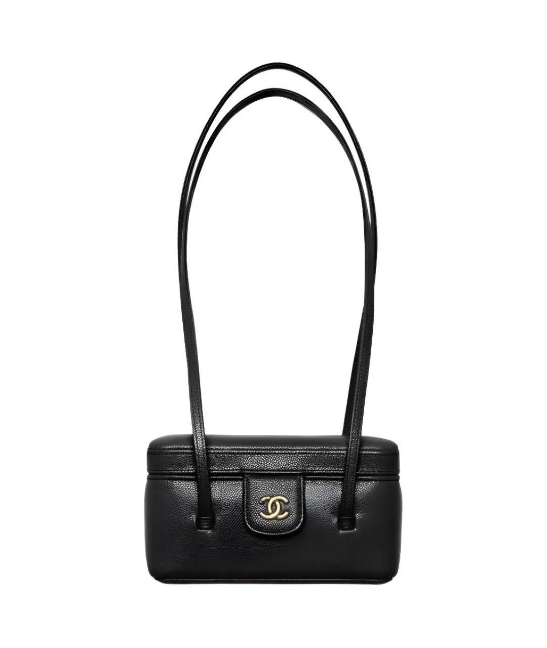 CHANEL Черная кожаная сумка через плечо, фото 1