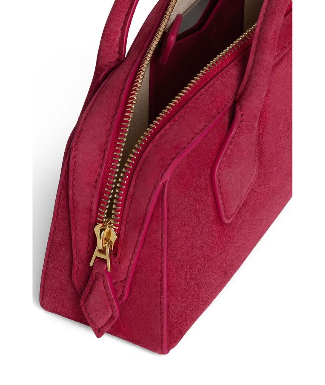 ALAIA Розовая замшевая сумка с короткими ручками, фото 3