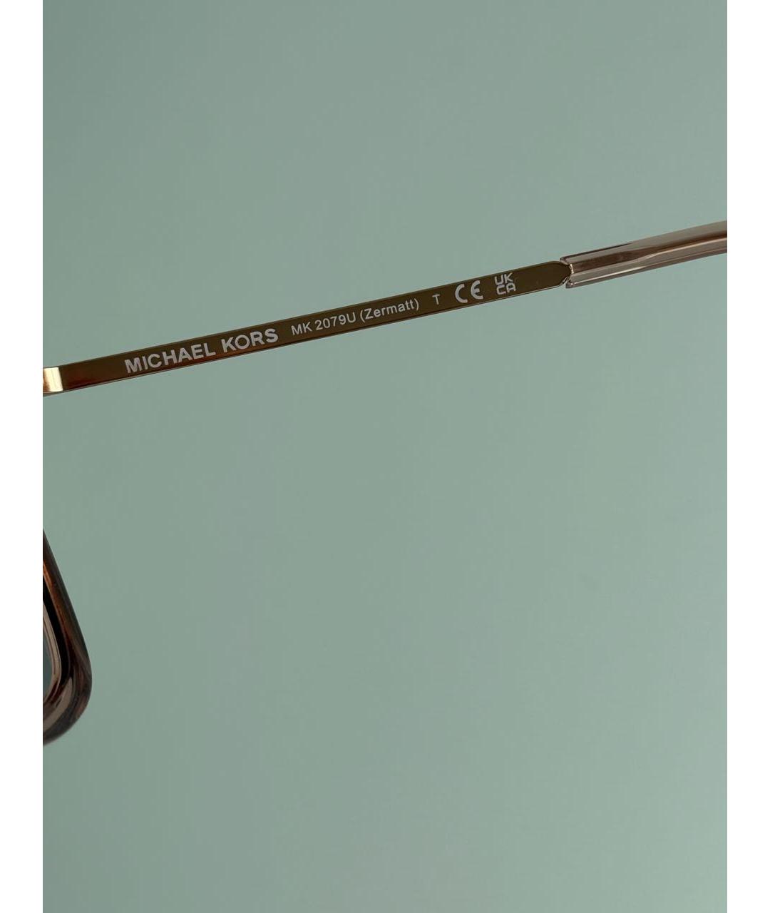 MICHAEL KORS Розовые пластиковые солнцезащитные очки, фото 8