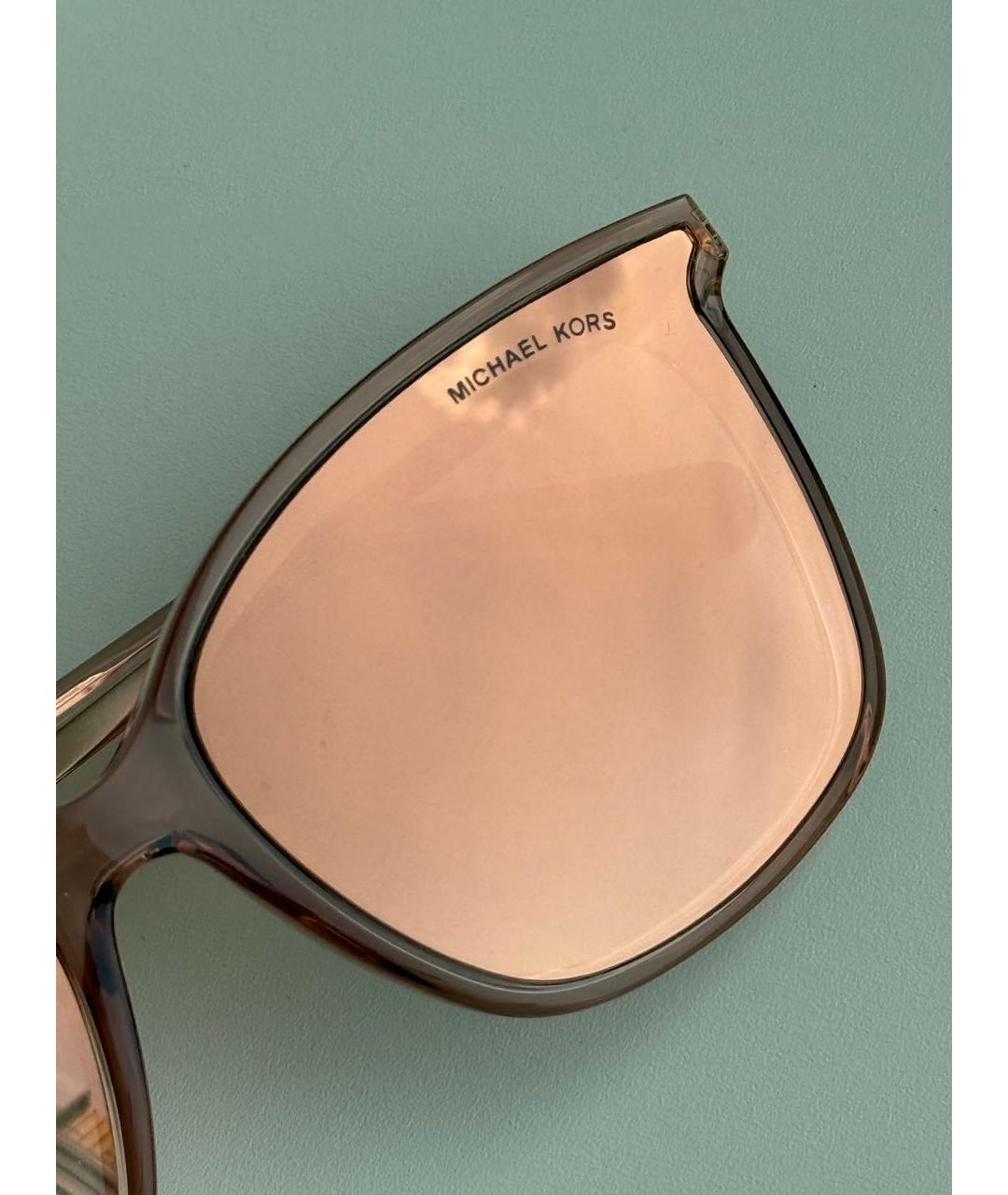 MICHAEL KORS Розовые пластиковые солнцезащитные очки, фото 6